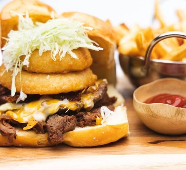 Hungry Boy Burger.